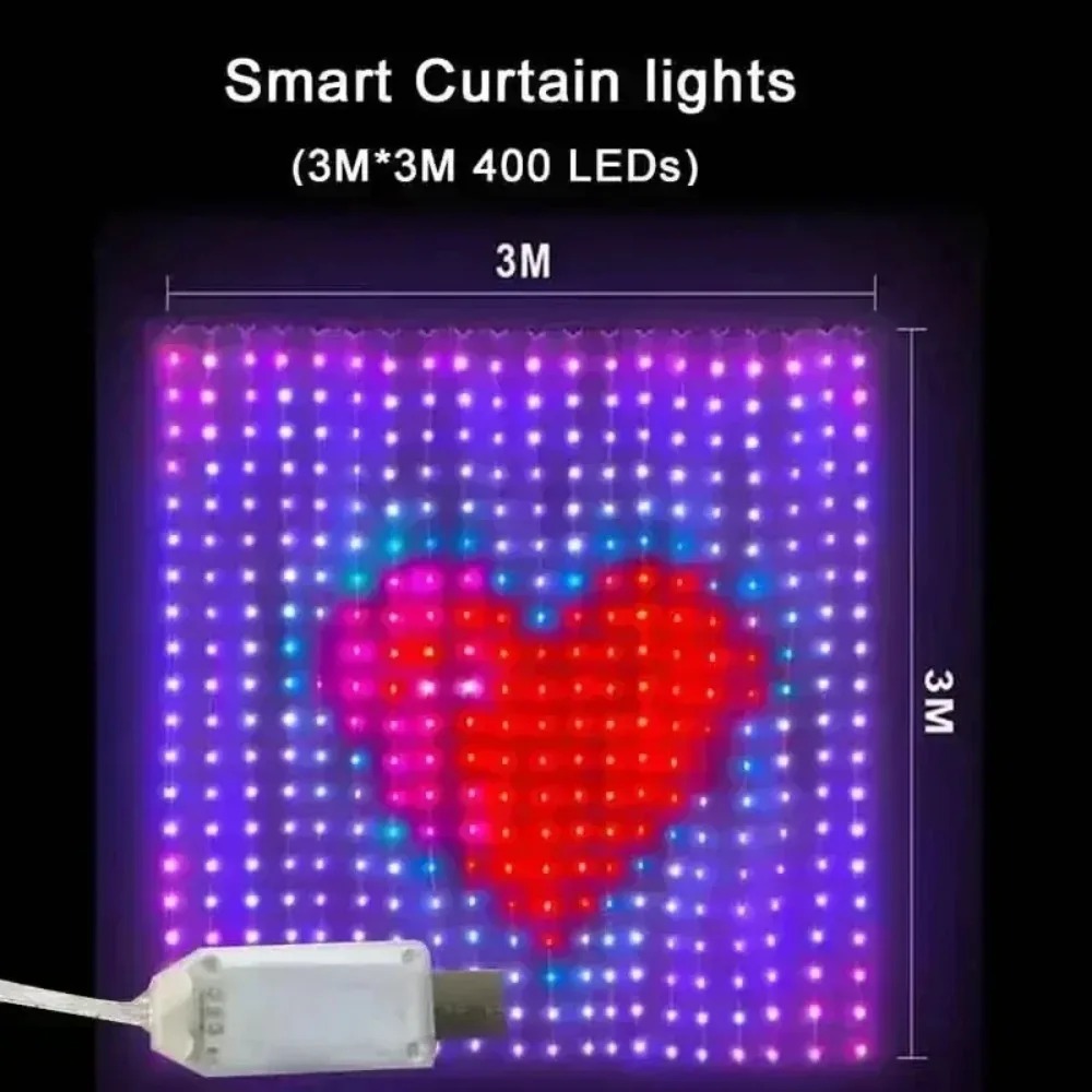 LED Pixel Curtain Lights Bluet - Smart Home App review and price