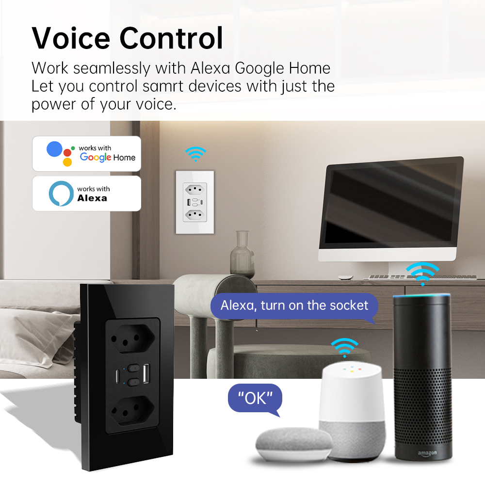 MANHOT Wifi Smart Brazil Socke - Smart Home For Living review and price